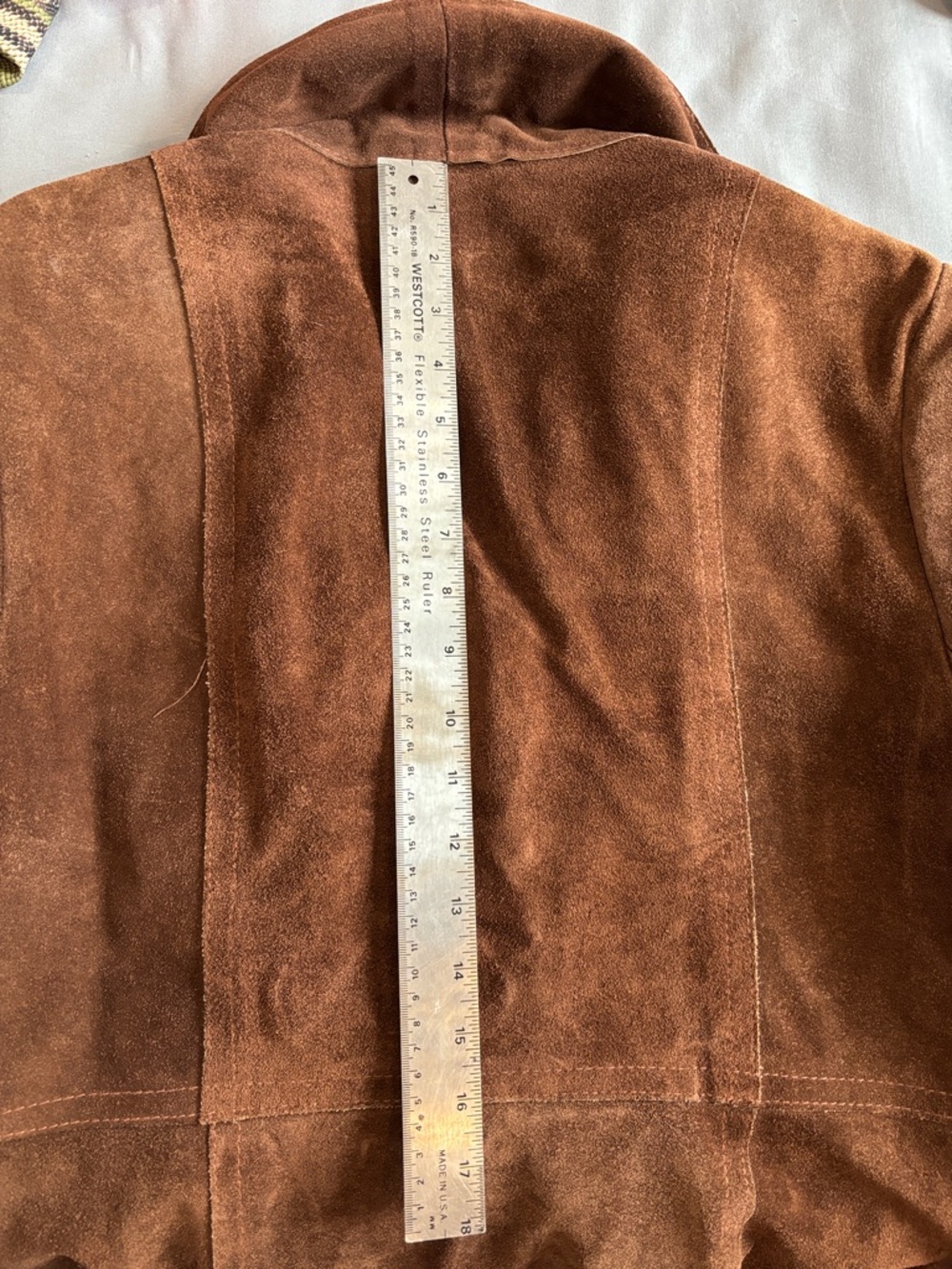 Vintage Brown Suede Jacket Snap Front Retro Western Coat Women’s Medium - Picture 15 of 16
